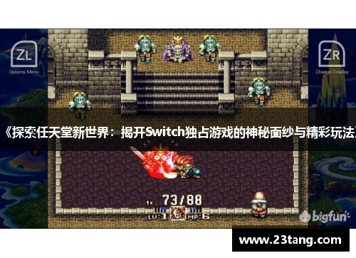 《探索任天堂新世界：揭开Switch独占游戏的神秘面纱与精彩玩法》