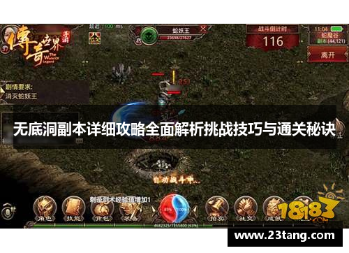 无底洞副本详细攻略全面解析挑战技巧与通关秘诀